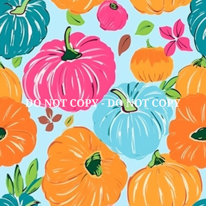 VIBRANT PUMPKIN PATTERN VINYL - MULTIPLE VARIATIONS