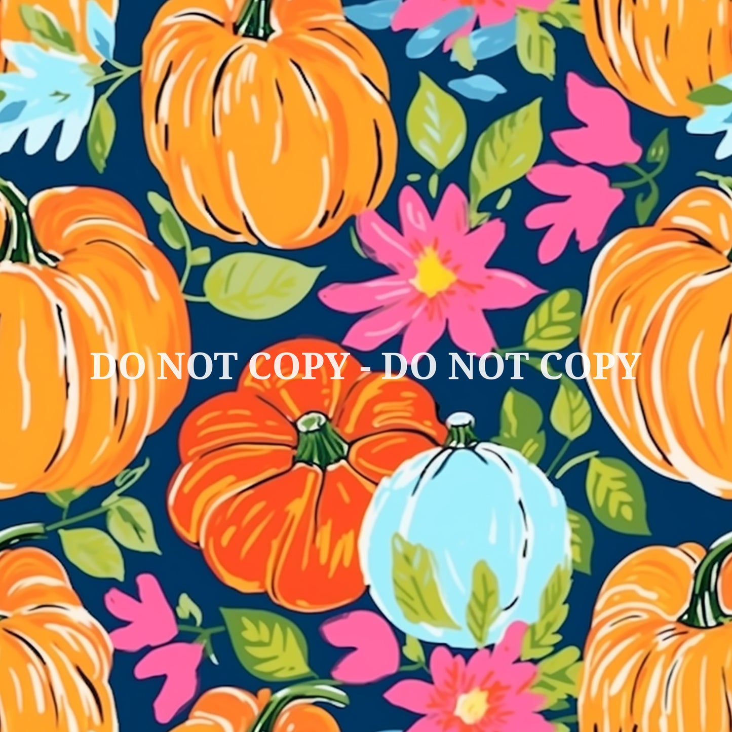 VIBRANT PUMPKIN PATTERN VINYL - MULTIPLE VARIATIONS