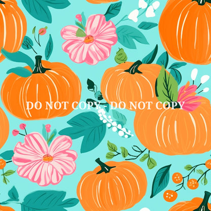 VIBRANT PUMPKIN PATTERN VINYL - MULTIPLE VARIATIONS