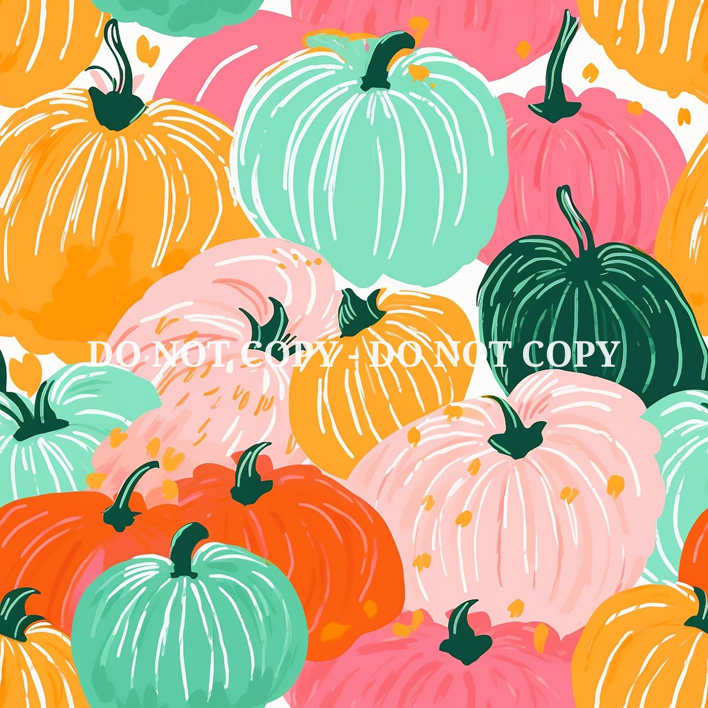 VIBRANT PUMPKIN PATTERN VINYL - MULTIPLE VARIATIONS