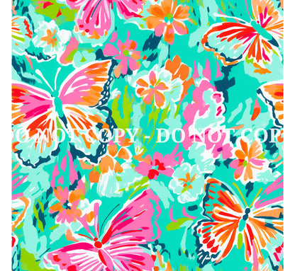 VIBRANT BUTTERFLY PATTERN VINYL - MULTIPLE VARIATIONS