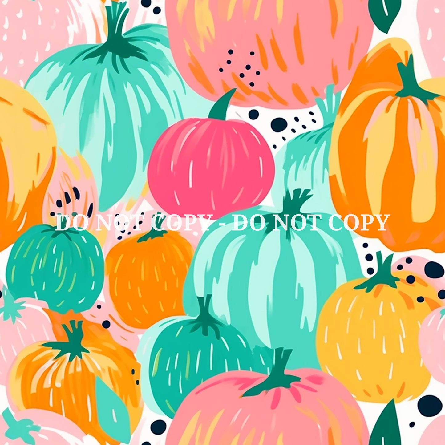 VIBRANT PUMPKIN PATTERN VINYL - MULTIPLE VARIATIONS