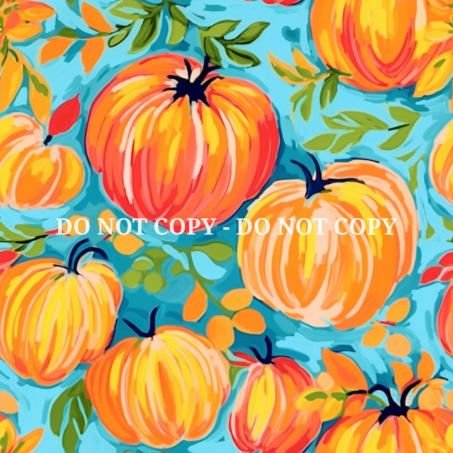 VIBRANT PUMPKIN PATTERN VINYL - MULTIPLE VARIATIONS