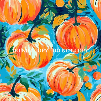 VIBRANT PUMPKIN PATTERN VINYL - MULTIPLE VARIATIONS