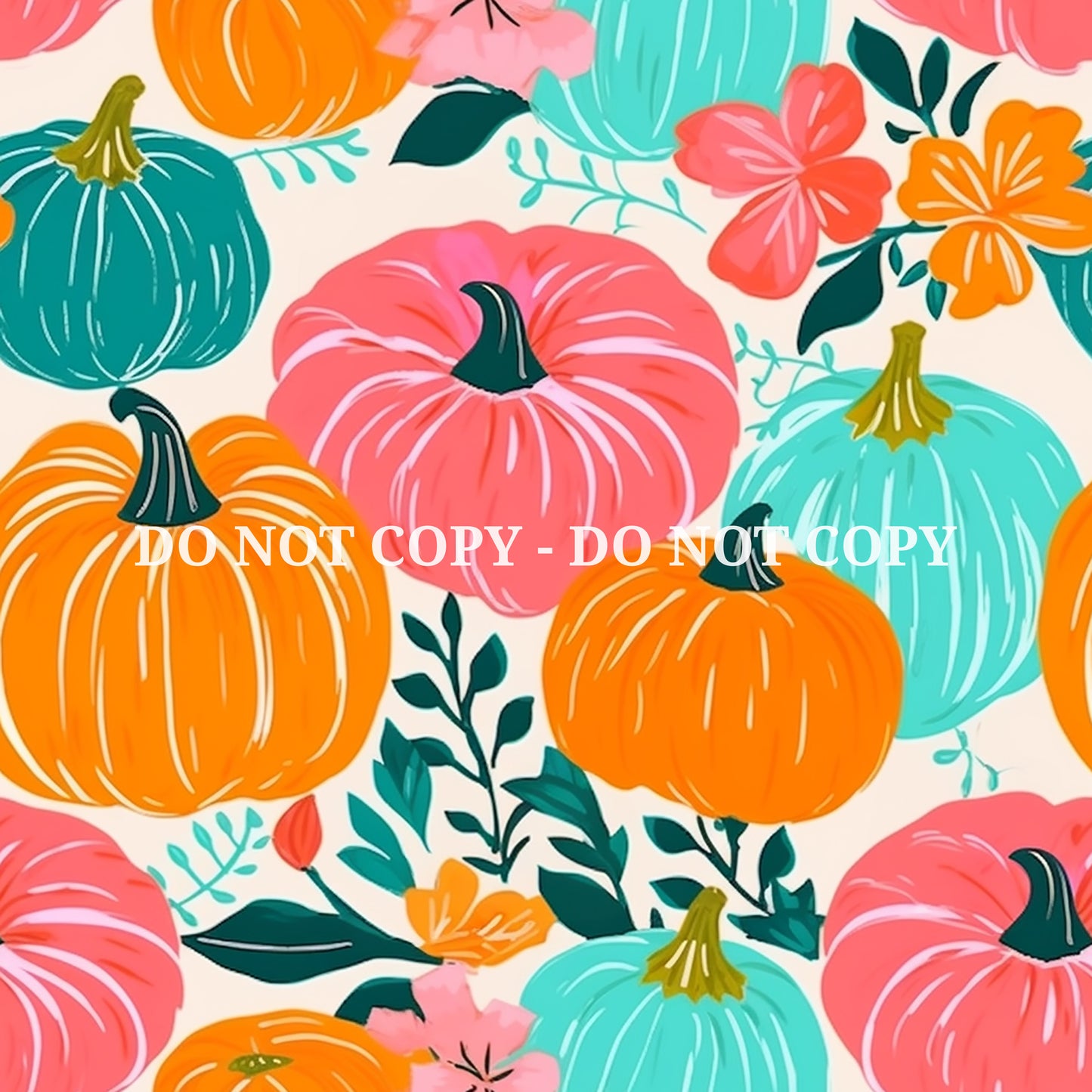 VIBRANT PUMPKIN PATTERN VINYL - MULTIPLE VARIATIONS