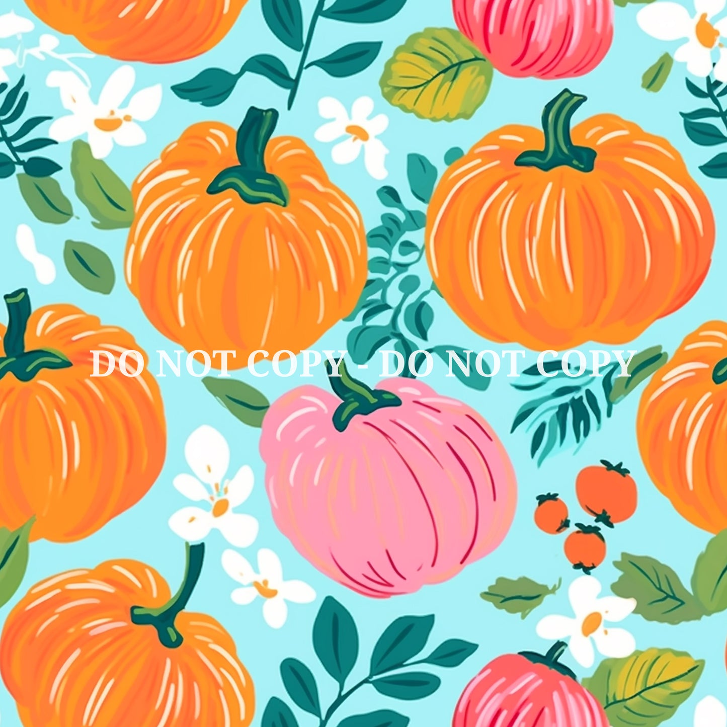 VIBRANT PUMPKIN PATTERN VINYL - MULTIPLE VARIATIONS