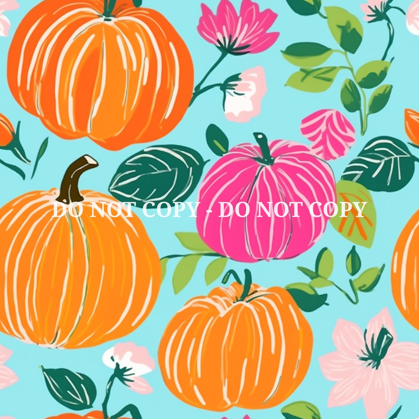 VIBRANT PUMPKIN PATTERN VINYL - MULTIPLE VARIATIONS