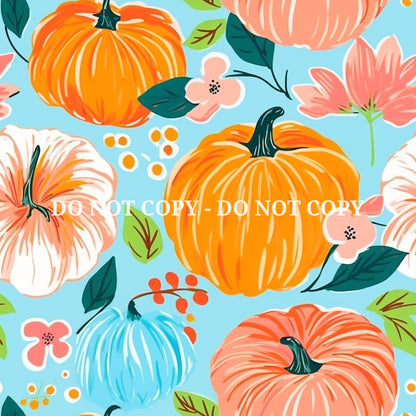 VIBRANT PUMPKIN PATTERN VINYL - MULTIPLE VARIATIONS