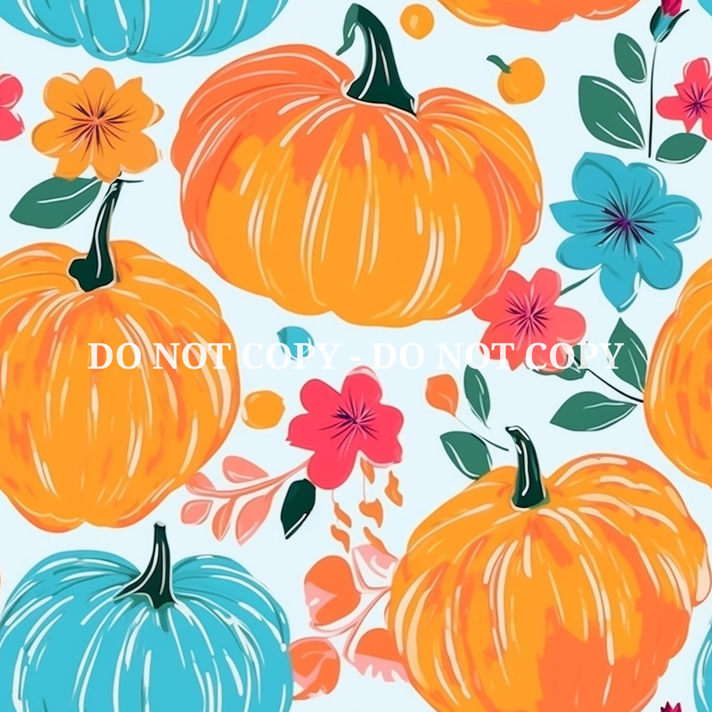 VIBRANT PUMPKIN PATTERN VINYL - MULTIPLE VARIATIONS