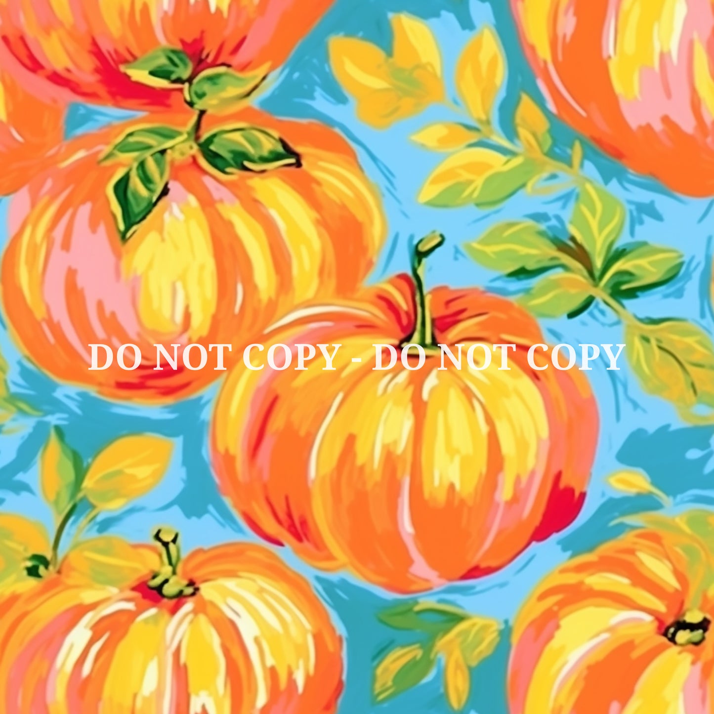 VIBRANT PUMPKIN PATTERN VINYL - MULTIPLE VARIATIONS