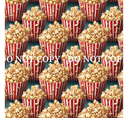 BUCKET OF POPCORN PATTERN VINYL - MULTIPLE VARIATIONS