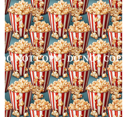 BUCKET OF POPCORN PATTERN VINYL - MULTIPLE VARIATIONS