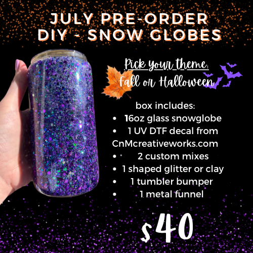 July Pre-Order Box - Fall or Halloween snowglobes