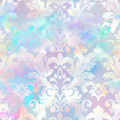 IRIDESCENT DAMASK PATTERN VINYL - MULTIPLE VARIATIONS