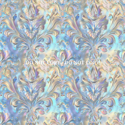 IRIDESCENT DAMASK PATTERN VINYL - MULTIPLE VARIATIONS