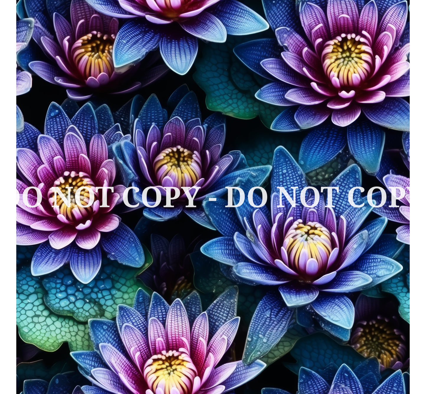 VIBRANT LOTUS FLOWERS PATTERN VINYL - MULTIPLE VARIATIONS