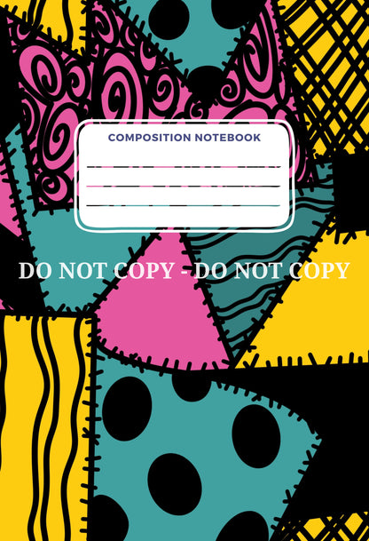 COMPOSITION NOTEBOOK COVERS - FRONT AND BACK - MULTIPLE VARIATIONS