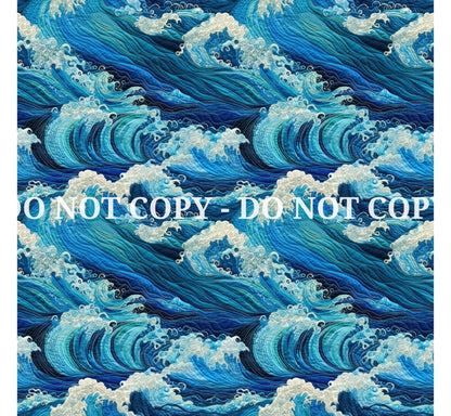 OCEAN QUILTED PATTERN VINYL - MULTIPLE VARIATIONS