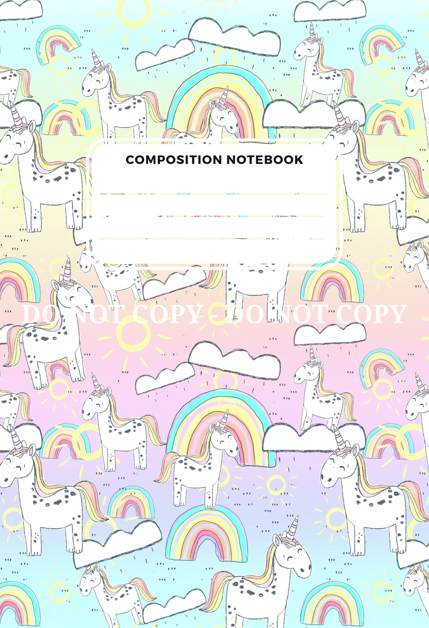 COMPOSITION NOTEBOOK COVERS - FRONT AND BACK - MULTIPLE VARIATIONS