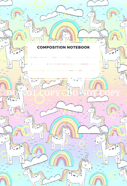 COMPOSITION NOTEBOOK COVERS - FRONT AND BACK - MULTIPLE VARIATIONS