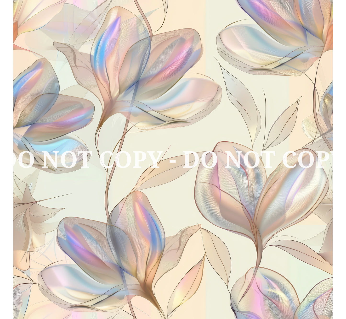 HOLO FLOWERS PATTERN VINYL - MULTIPLE VARIATIONS