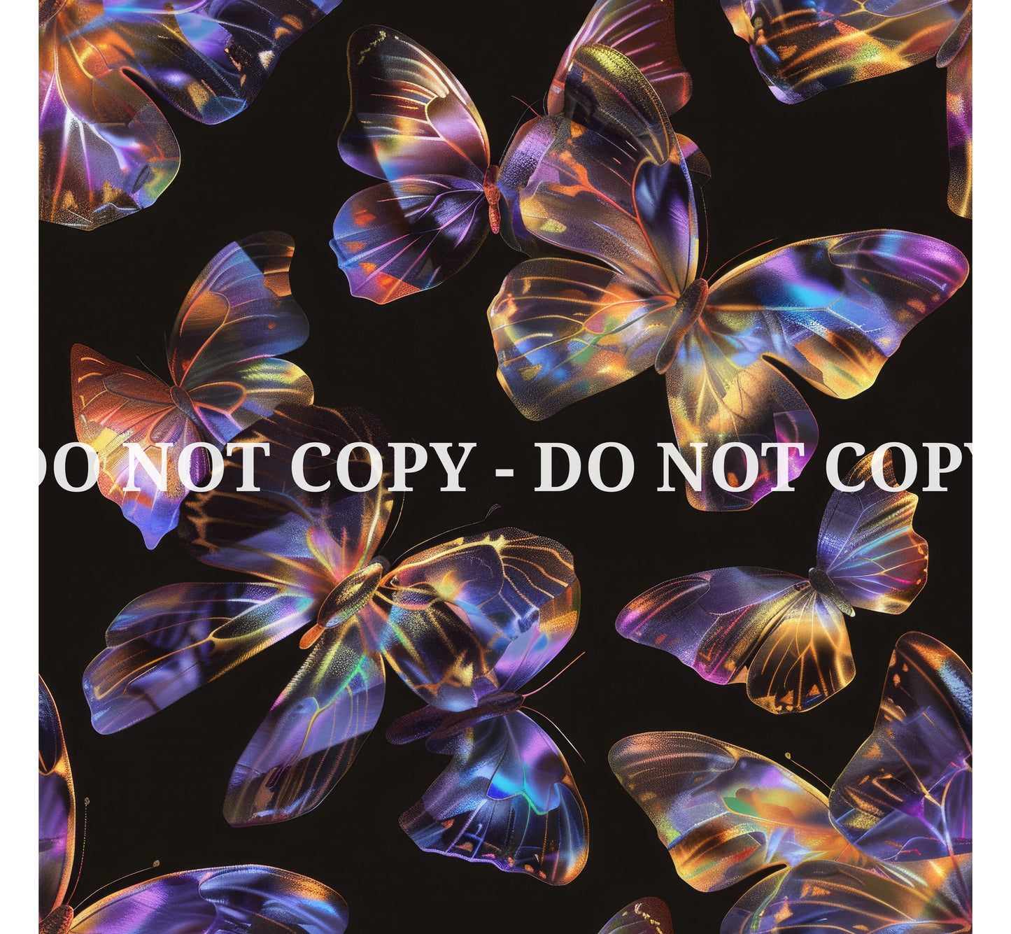 HOLO BUTTERFLY PATTERN VINYL - MULTIPLE VARIATIONS