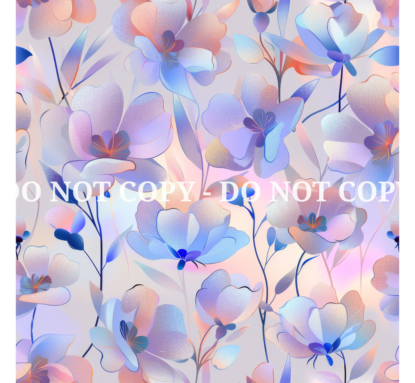 HOLO FLOWERS PATTERN VINYL - MULTIPLE VARIATIONS