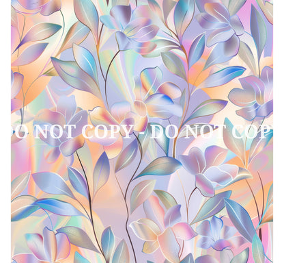 HOLO FLOWERS PATTERN VINYL - MULTIPLE VARIATIONS