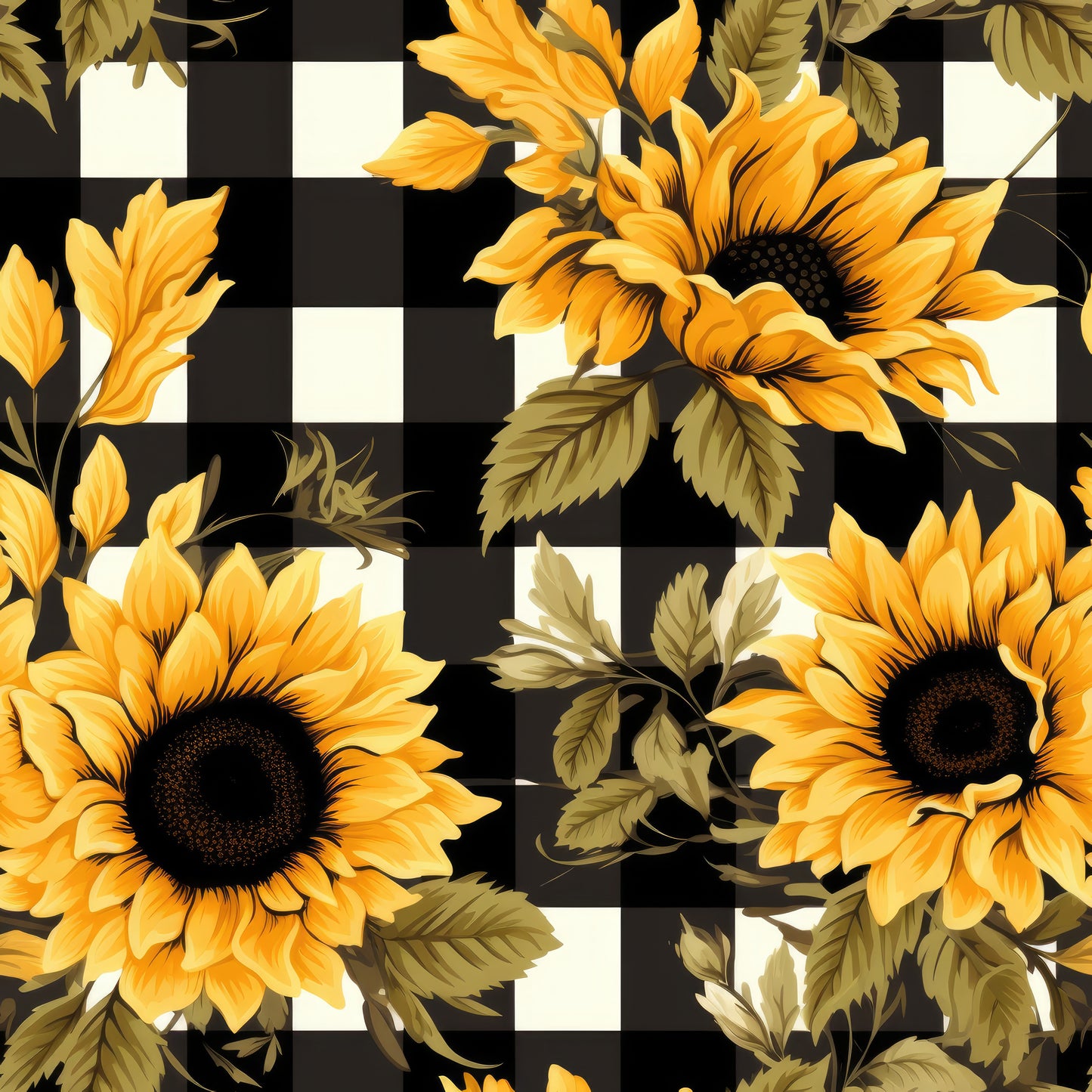 GINGHAM SUNFLOWERS - MULTIPLE VARIATIONS