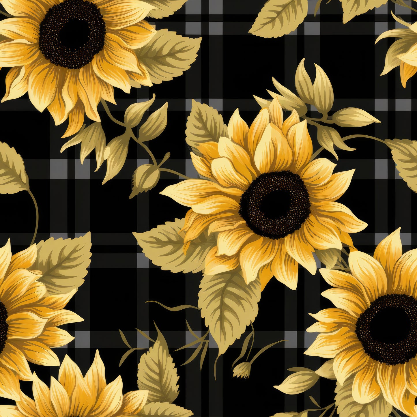 GINGHAM SUNFLOWERS - MULTIPLE VARIATIONS
