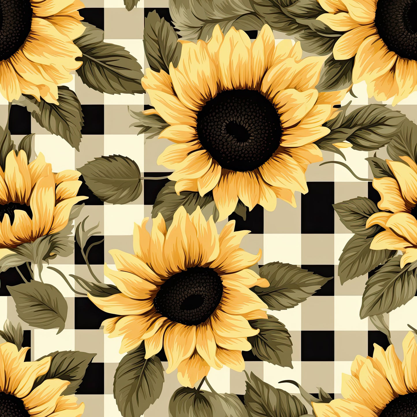 GINGHAM SUNFLOWERS - MULTIPLE VARIATIONS