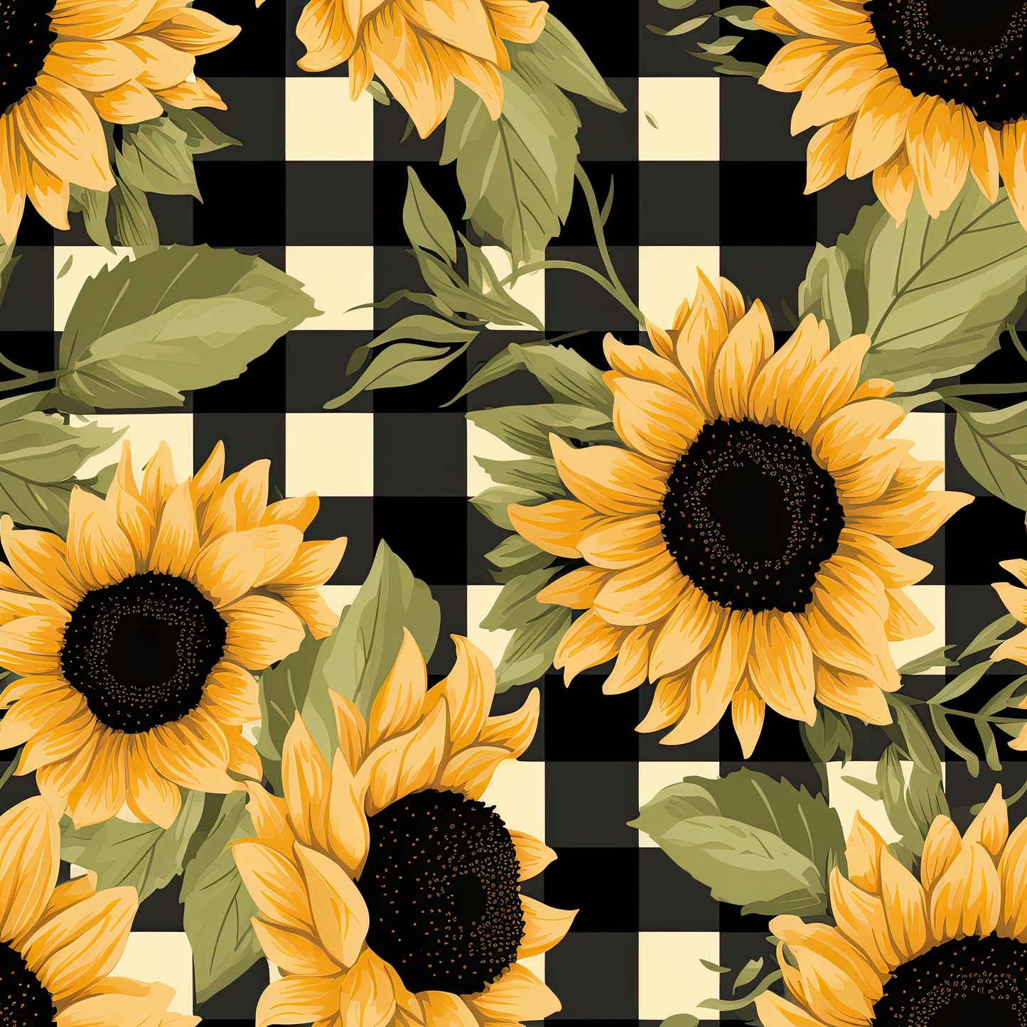 GINGHAM SUNFLOWERS - MULTIPLE VARIATIONS
