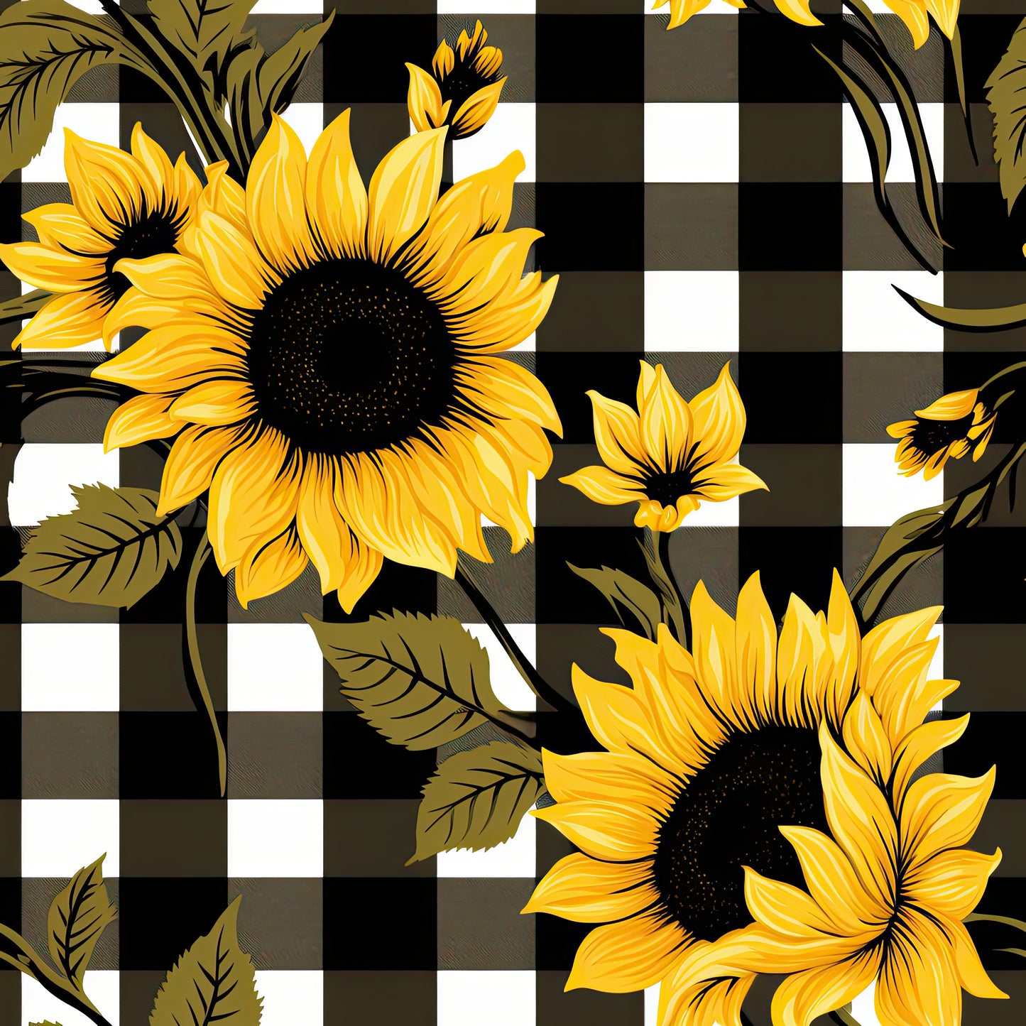 GINGHAM SUNFLOWERS - MULTIPLE VARIATIONS