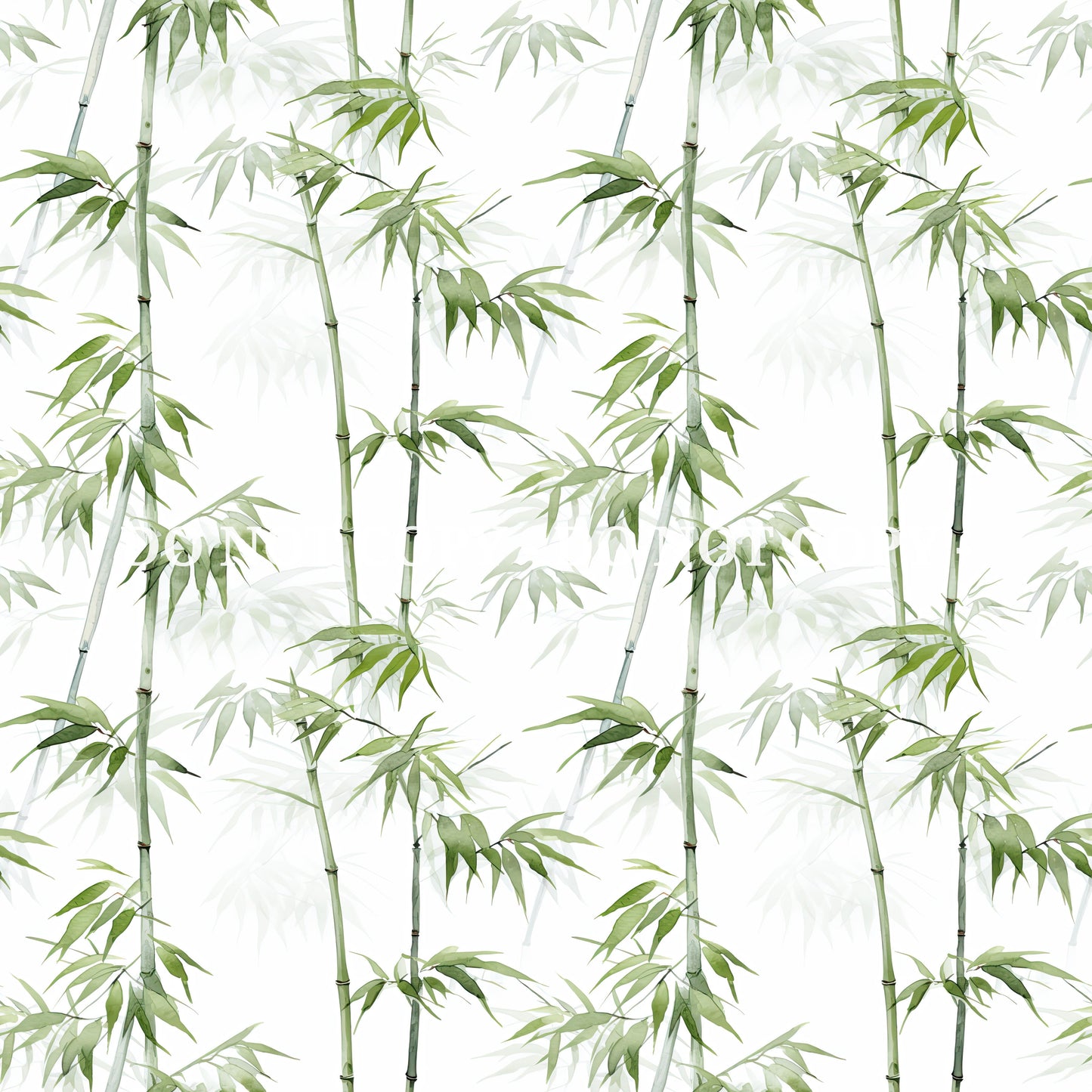 WATERCOLOR PANDA BAMBOO PATTERN VINYL - MULTIPLE VARIATIONS