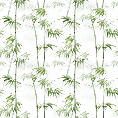 WATERCOLOR PANDA BAMBOO PATTERN VINYL - MULTIPLE VARIATIONS