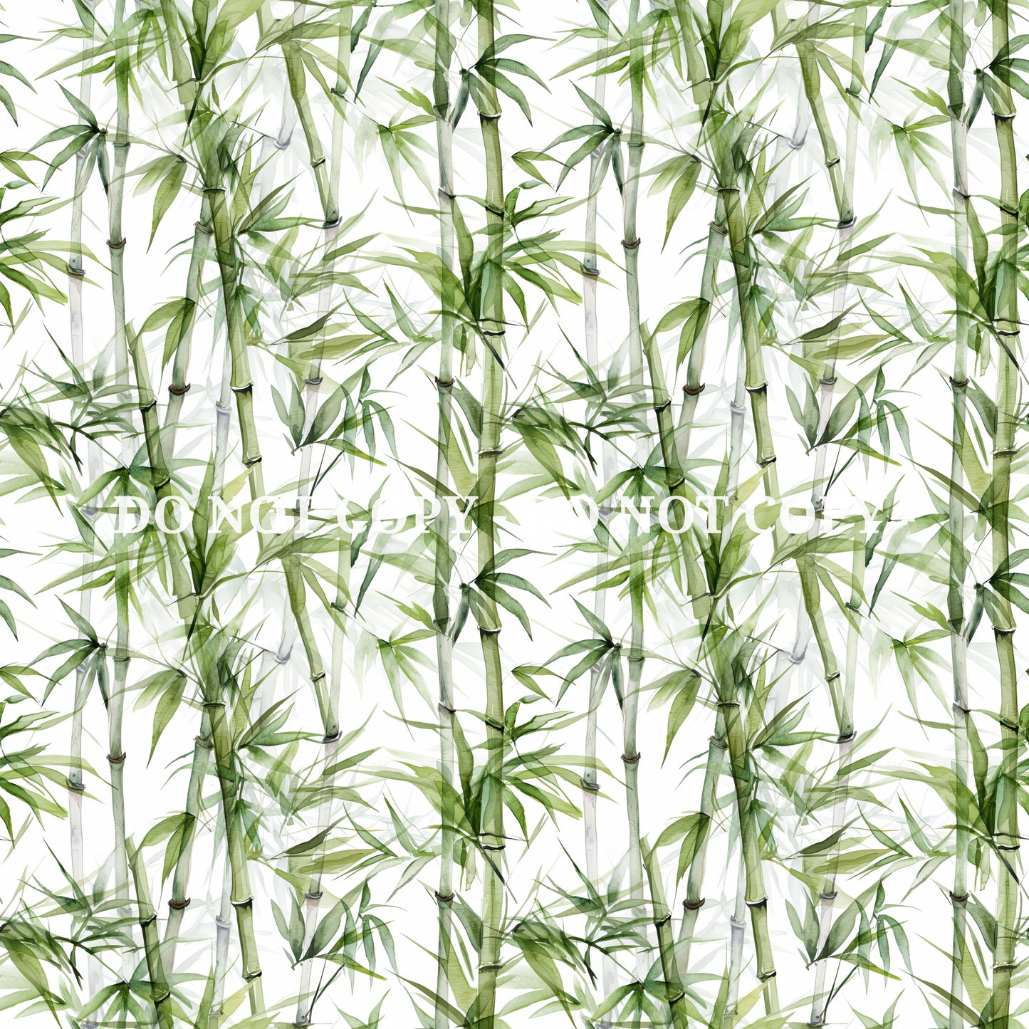 WATERCOLOR PANDA BAMBOO PATTERN VINYL - MULTIPLE VARIATIONS