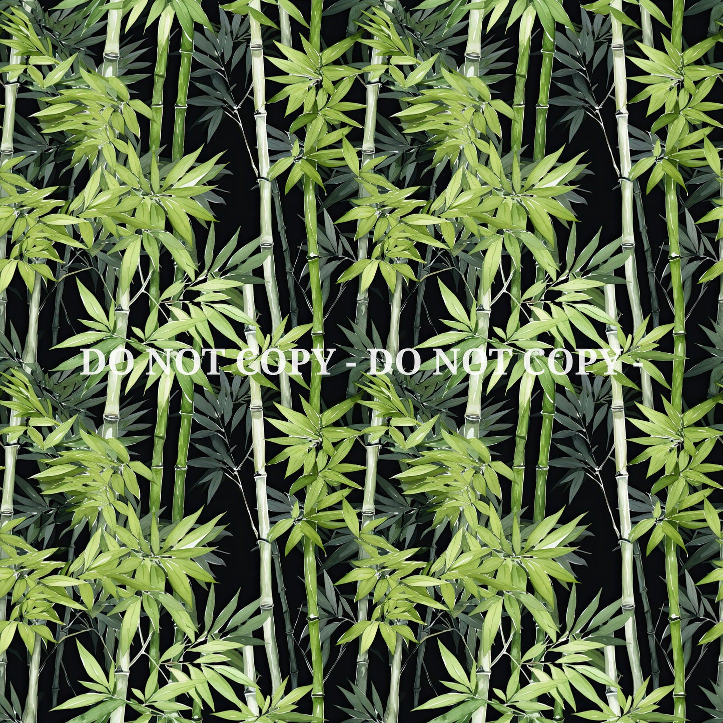 WATERCOLOR PANDA BAMBOO PATTERN VINYL - MULTIPLE VARIATIONS