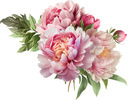 PINK PEONY -  Decals