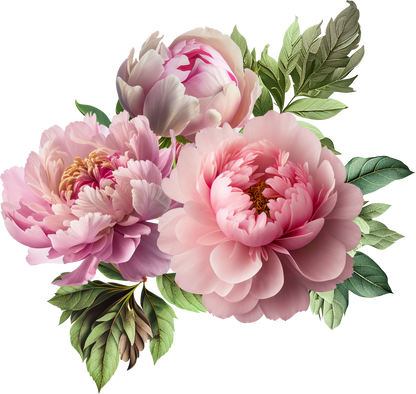 PINK PEONY -  Decals