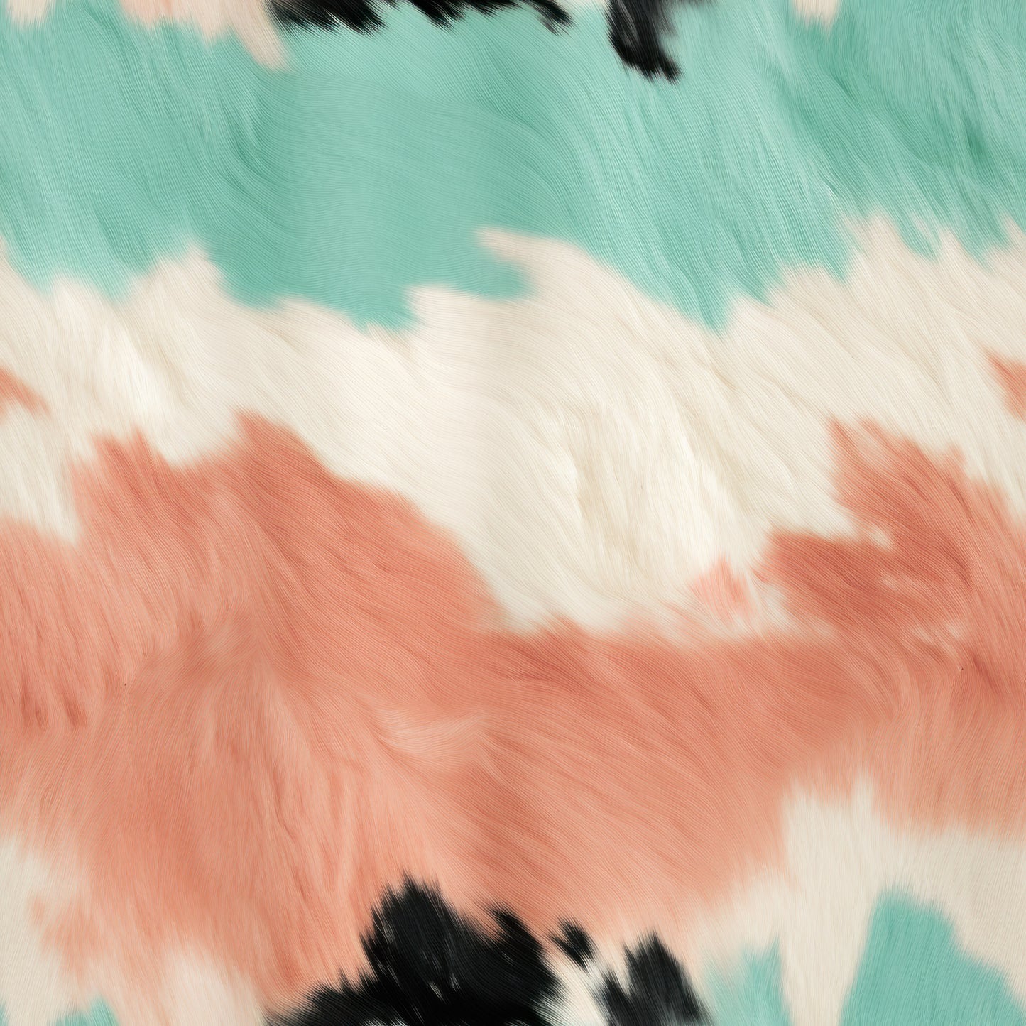 PEACH AND MINT COWHIDE - MULTIPLE VARIATIONS