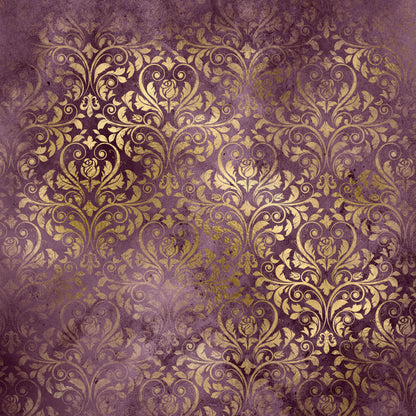 DISTRESSED PURPLE AND GOLD