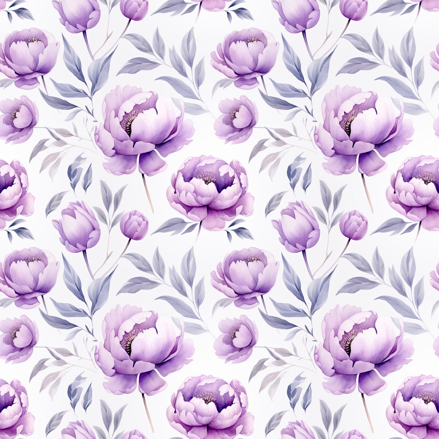 WATERCOLOR PURPLE PEONY PATTERN VINYL - MULTIPLE VARIATIONS