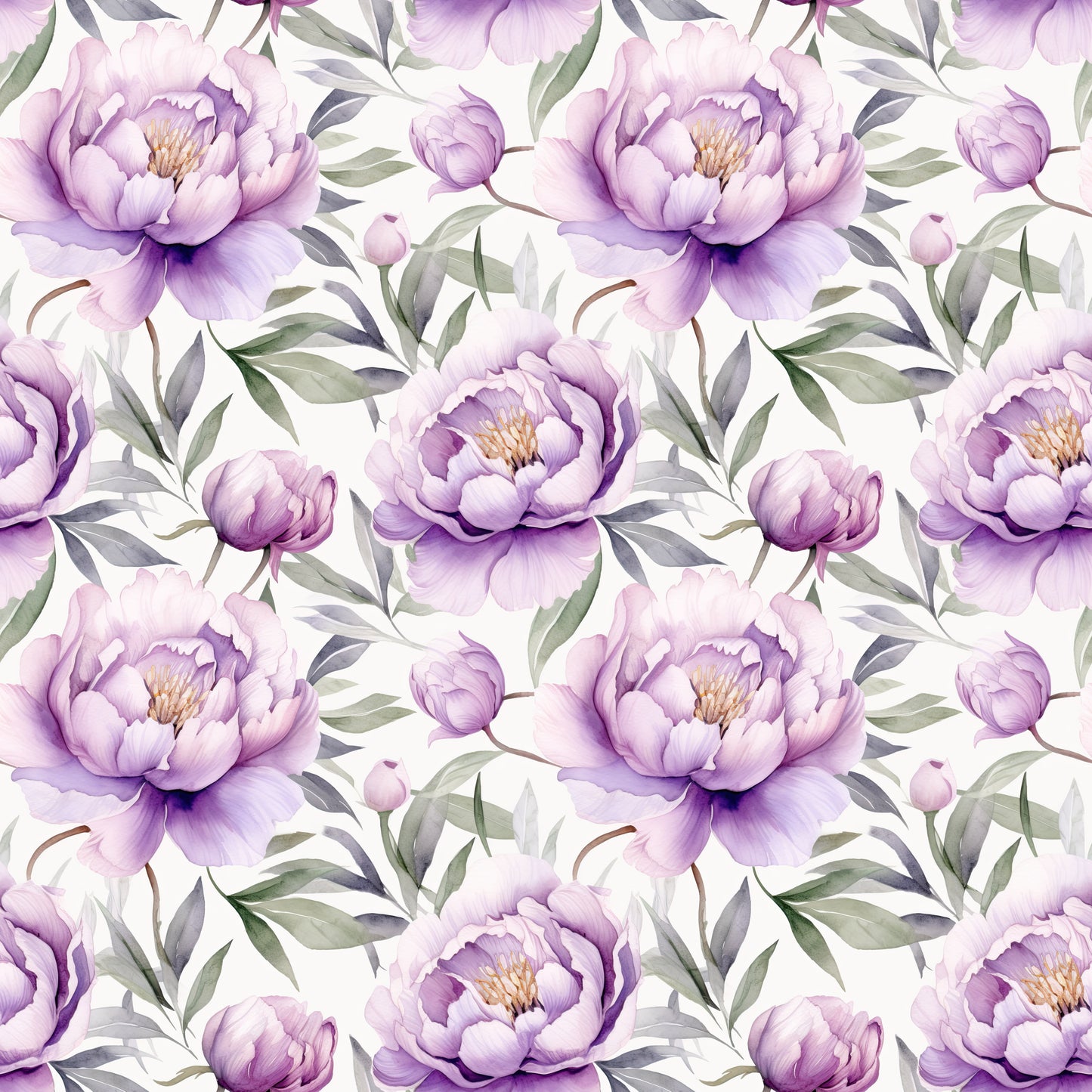 WATERCOLOR PURPLE PEONY PATTERN VINYL - MULTIPLE VARIATIONS