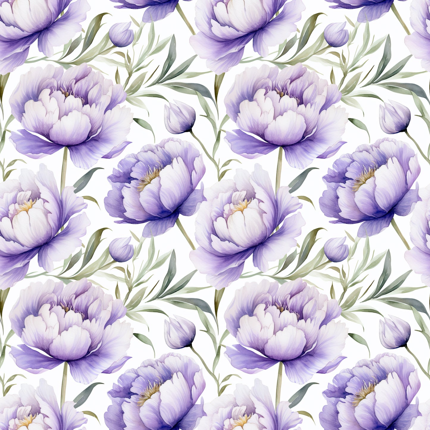 WATERCOLOR PURPLE PEONY PATTERN VINYL - MULTIPLE VARIATIONS