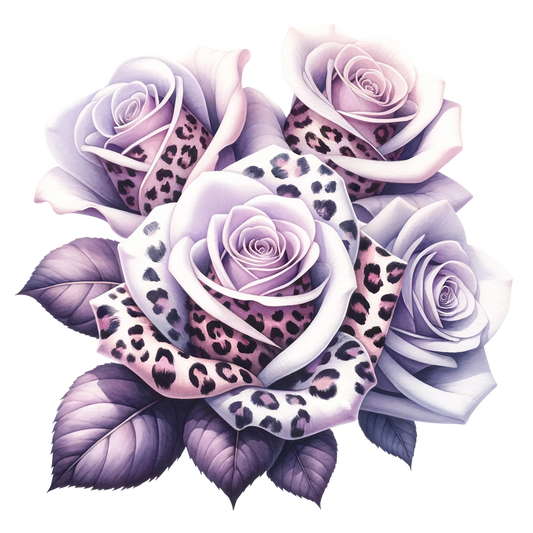 ANIMAL PRINT ROSES - Decals