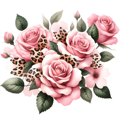 ANIMAL PRINT ROSES - Decals