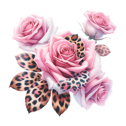 ANIMAL PRINT ROSES - Decals