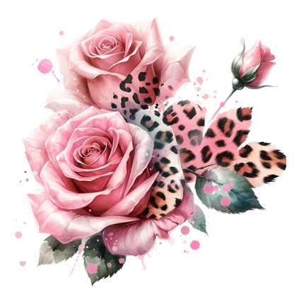 ANIMAL PRINT ROSES - Decals