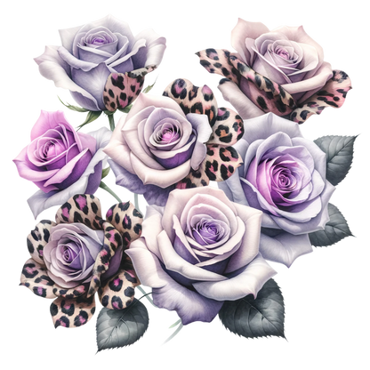 ANIMAL PRINT ROSES - Decals