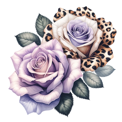ANIMAL PRINT ROSES - Decals